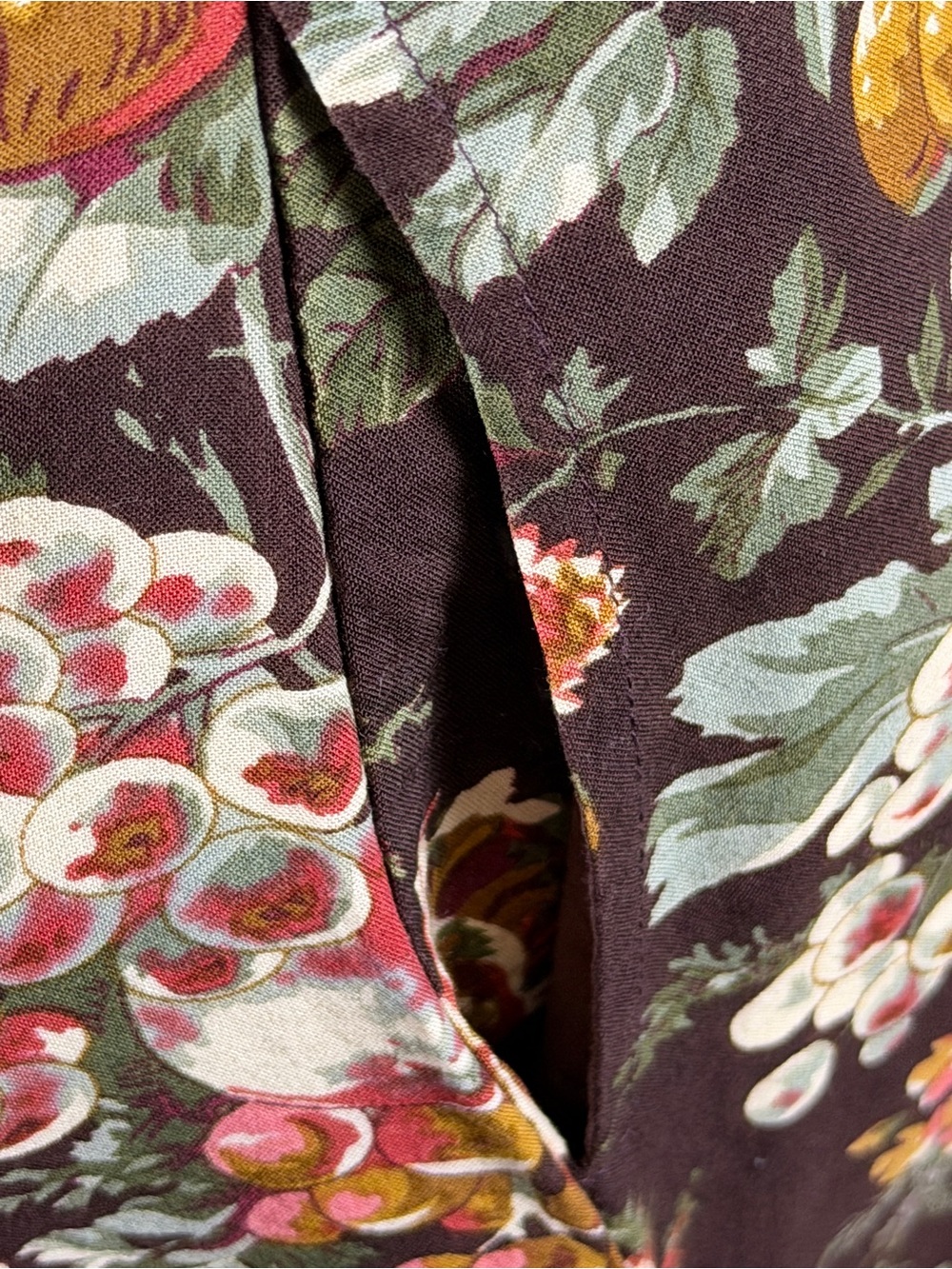 April Cornell Long-Sleeve Chocolate Floral Dress - Picture 8 of 9